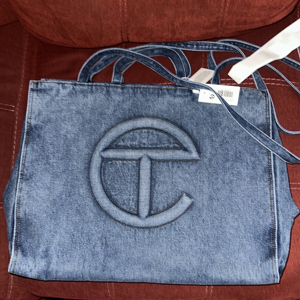 NWT Large Denim Telfar bag